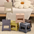 Lightweight Folding Step Stool Multi Purpose Handheld Thickened Footstool Non-Slip Plastic Small Benches Kitchen. 