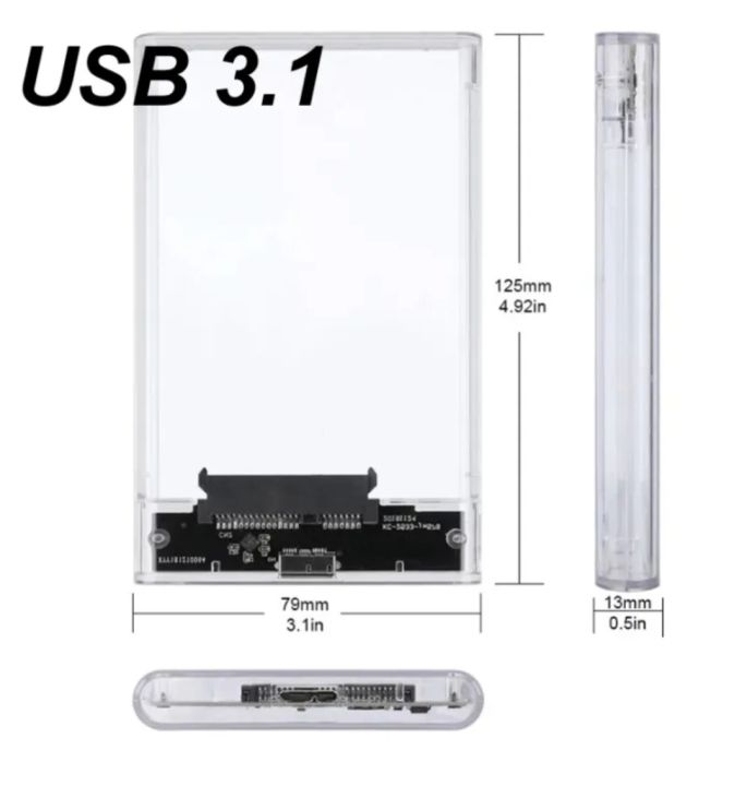 USB%20TYPE-C%202.0/3.0/3.1%20Transparent%20Tool%20Free%202.5%20Inch%20Gen2%2010/5Gbps%20SATA%20III%20External%20Hard%20Drive%20HDD%20Enclosure%20SSD%20Case%20Box%20UASP%20-%20Image%202