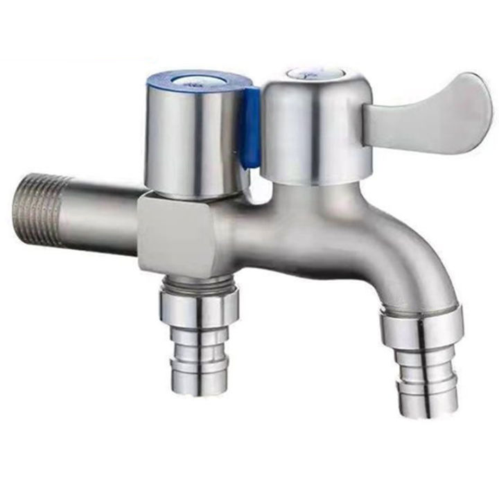 Stainless%20Steel%20Faucet%20Double%20Outlet%20Dual%20Control%20Water%20Tap%20One%20in%20Two%20Out%20Faucet%201/2"%20Bidet%20Faucets%20Bathroom%20Accessories%20-%20Image%208