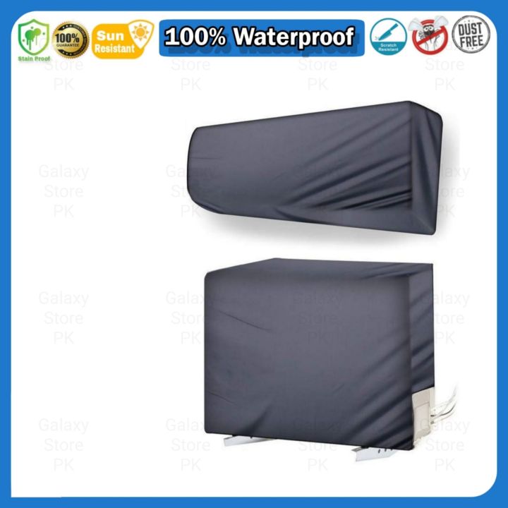 High Quality AC Cover - 100% Waterproof Dust ProofAnti Scratch Insect Free High Quality AC Cover - ALL Sizes 1 ton 1.5 Ton 2 Ton Hitachi Kenwood Dawlance Electrolux Enviro daikin pell gree inverter DC Split 1.5 ton Air Conditioner Cover Waterproof