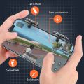X8 Mobile Game Trigger For PUBG Phone Gaming 6 Finger Trigger Sensitive Shoot Phone Game Trigger L1 R1 Aim Keys Game Controller.