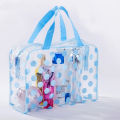 Transparent Polka Dot Women's Makeup Bag Waterproof PVC Cosmetic Bag Portable Women Storage Bag Toiletries Female Wash Bag. 