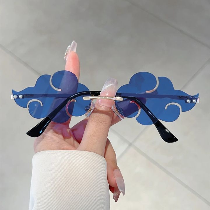 KAMMPT%20Cloud%20Shaped%20Sunglasses%202024%20New%20in%20Rimless%20Irregular%20Funny%20Sun%20Glasses%20Women%20Trendy%20Stylish%20Brand%20Designer%20Rave%20Shades%20-%20Image%202