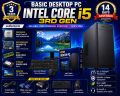 Intel Core i5 3th Generation WITH 19 Inch Monitor RAM 8GB HDD 500GB Graphics 2GB Built in Gaming PC Win 10 – 11, 64 Bit And Keyboard & Mouse Full Desktop Computer Set.