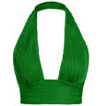 Solid Backless Halter Top.