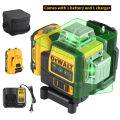 Dewalt DW089LG 12V lithium battery,3-sided 360 degree 12 line laser level,automatic leveling,American standard. 