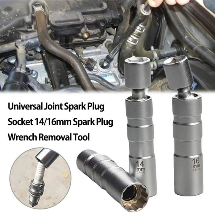 Spark%20Plug%20Socket%20Wrench%20Adapter%2014mm16mm%20Set%20Universal%20Joint%20with%20Magnetic%20Flexible%20Socket%20Thin%20Wall%203/8"%20Drive%20Car%20Repair%20Tool%20-%20Image%202