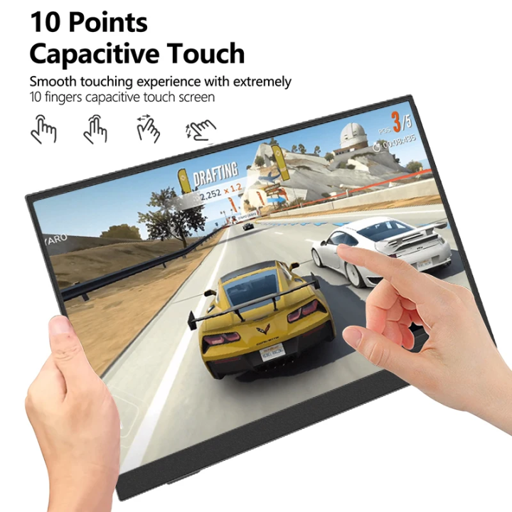 HGFRTEE%2014%20Inch%20Touch%20Screen%20Portable%20Monitor%20100%25sRGB%20400cd/m2%20Gaming%20Computer%20Expand%20Display%20For%20XBox%20PS4/%205%20Switch%20Loptop%20-%20Image%203
