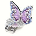 Rhinestone Butterfly Shape Ball Cap Marker with Magnetic Hat Clip , Ideal for Men and Women Golf Enthusiasts.