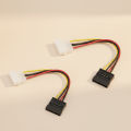 Male-To-Female 4Pin-To-15Pin SATA Power Cables Connector For Hard Drive. 