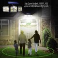 Adjustable LED Solar Light Outdoor Solar Powered Garden Lawn Light PIR Motion Sensor Wall Lamp Waterproof Infrared Sensor Light solar panel with remote control. 
