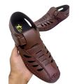 Rainbow By Oasis - Stylish Roman Black Synthetic leather Covered Sandals For Mens. 