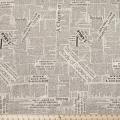 English newspaper design cotton mixed with linen, width 60 inches. 