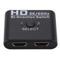 Bi Direction Switch HDTV 2.0 4K 30/60HZ HDTV Splitter Switcher 1x2 2x1 New Dual 2 Ports Adapter Converter Supports Ultra HD 4K. 