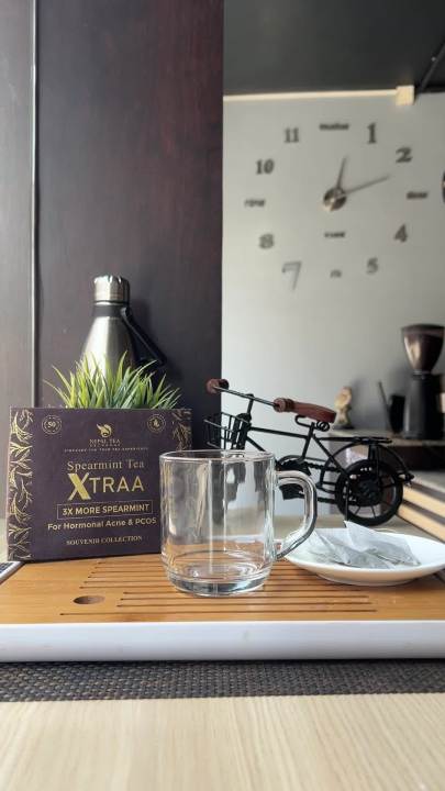 Spearmint Tea XTRAA For Hormonal Balance - 3X More Spearmint, Naturally Uplifting - Black Tea & Spearmint Blend - Souvenir Collection - Nepal Tea Exchange