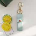 1PCS New Leather Lip Balm Bag Keychain Holder Protective Cover Mini Portable Key Bag Lipstick Cosmetics Storage Bag. 