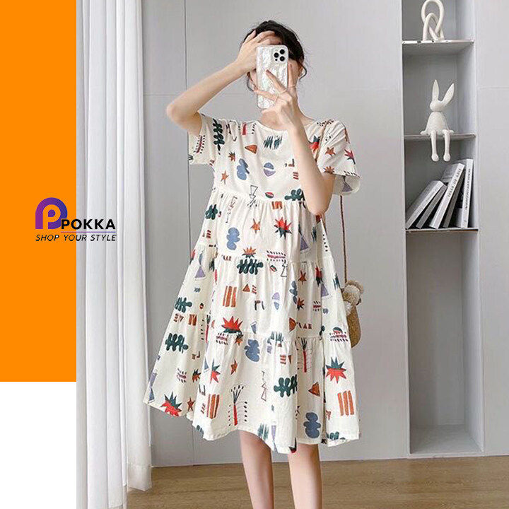 New arrival pregnant women clothes maternity dress short sleeve o-neck Korean  fashion dress very cute wholesale price | Shop.com.mm