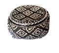 Handmade Cultural Sindhi Topi made with Black & Cream colour Commando CTC & Mirror. 