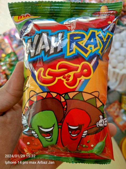 Original Wah Ray Mirchi Jumbo Pack Papad Papar(Pack Of 12) Yummy Tasty And Chatpata Mirchi