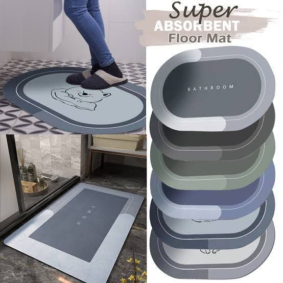 Bathroom Super Absorbent Floor Matt | Daraz.pk