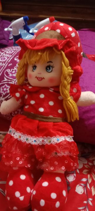 Unique Make - Cute Looking Smiling Doll Stuffed SOFT PLUSH DOLL Love Girl for Kids Baby with Cap - Vintage Choice - A Delightful Companion