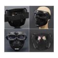 Creative Skull Motorcycle Riding Mask Retro Harley Mask Windproof Dustproof Face Mask Outdoor Goggles Adjustable Elastic Band.