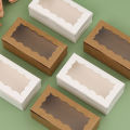 12Pcs Cake Carriers, Square Box With Lid, White Bread Box With Window, For Pies, Donuts, Muffins, Chocolates, Weddings, Parties. 