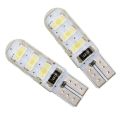 car parking bulb t10 6led white color silicone parking bulb water proof. 