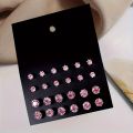 12 Pair/Lot White Shiny Wedding Stud Earrings Set For Women Men Crystal Jewelry Accessories Oorbellen Jewelry Earrings. 