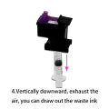 DIY Refill Tool For Epson///lexmark Inkjet Printer with Syring with Green Pad. 