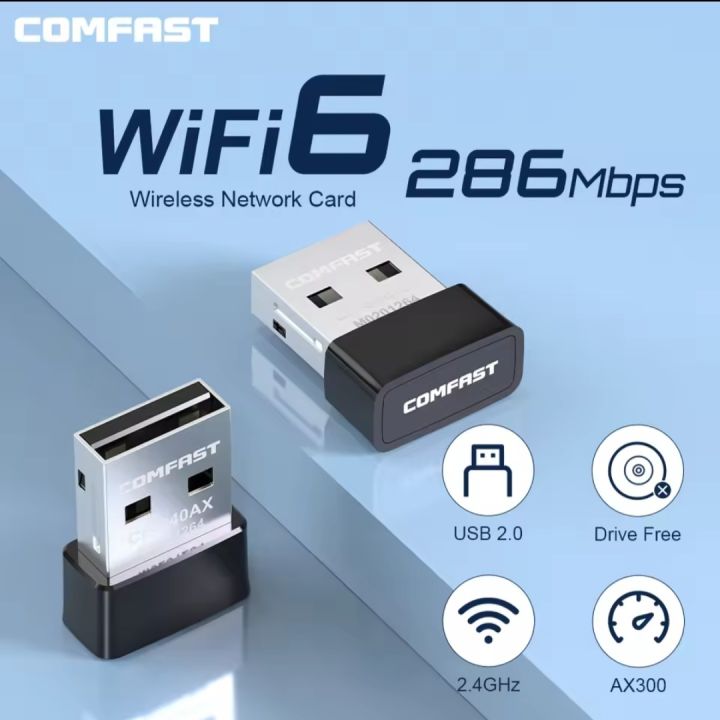 COMFAST%20Mini%20USB%20WIFI6%20Adapter%20Network%20Card%20WI-FI%20Dongle%202.4GHz%20802.11AX%20Signal%20Reception%20for%20PC%20Laptop%20Win%207/10/11%20Free%20WI-FI4%20Drive%20-%20Image%202