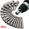 9pcs/set 5mm-13mm Hex Sockets Sleeve Nozzles Nut Driver Set Screwdriver Set Schroevendraaier Set Bits Sets Tools Socket Wrenches. 