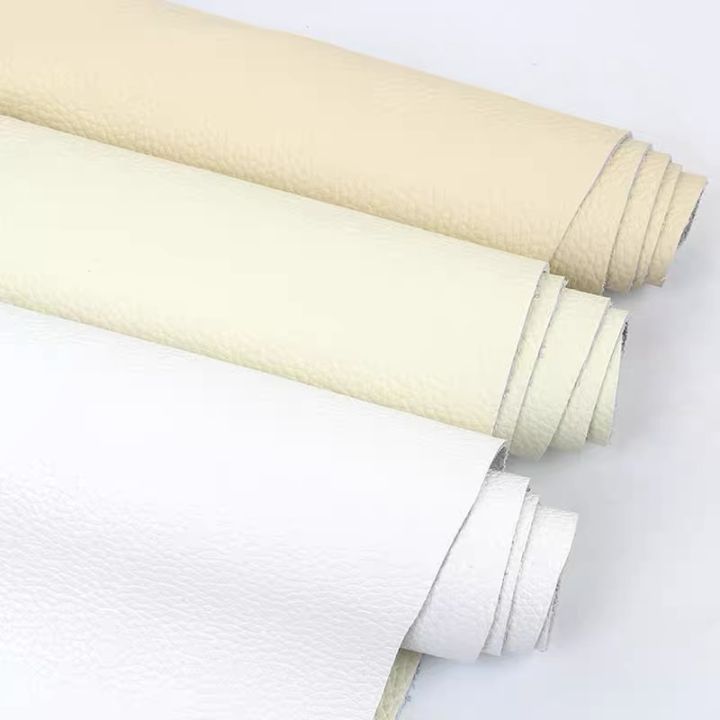 White cowhide leather, genuine leather with lychee pattern fabric, sofa seat soft package, top layer cowhide, off white whole le