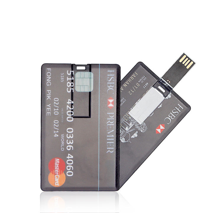 waterproof Super Slim Credit Card USB Flash Drive 32GB pendrive 4GB 16GB 32GB 64GB bank card model Memory Stick u disk