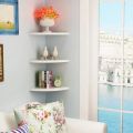 wall mounted floating corner shelve 1 pc. 