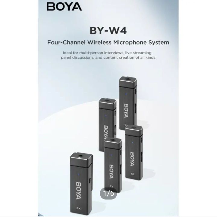 BOYA BY-W4 Ultra-Compact Four-Channel 2.4GHz Wireless Microphone System