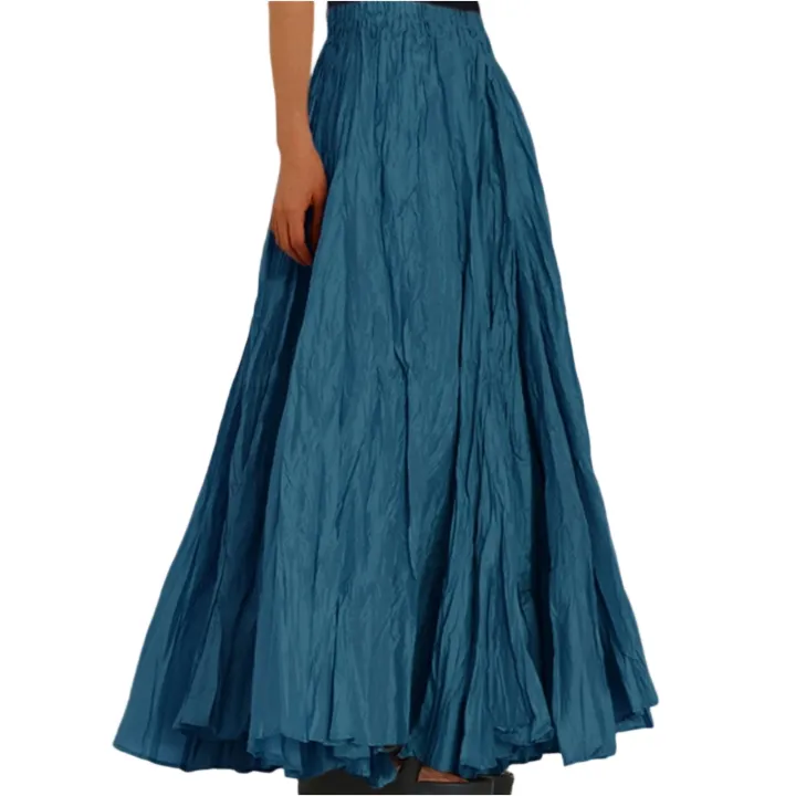 New%20Spring%20Summer%20Chiffon%20Skirts%20for%20Women%20Elegant%20Patchwork%20A-Line%20Long%20Skirt%20Woman%20Korean%20Chic%20High%20Waist%20Cake%20Midi%20Skirt%20-%20Image%205