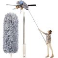Microfiber Feather Extendable & Bendable Duster – Washable Reusable High Ceiling Cleaning Duster with 100 Inches Stainless Steel Expandable Pole Handle – Flexible Long Reach Dusting Tool for Ceiling Fans, Cobwebs, Walls, and Hard-to-Reach Areas 2 Meter. 