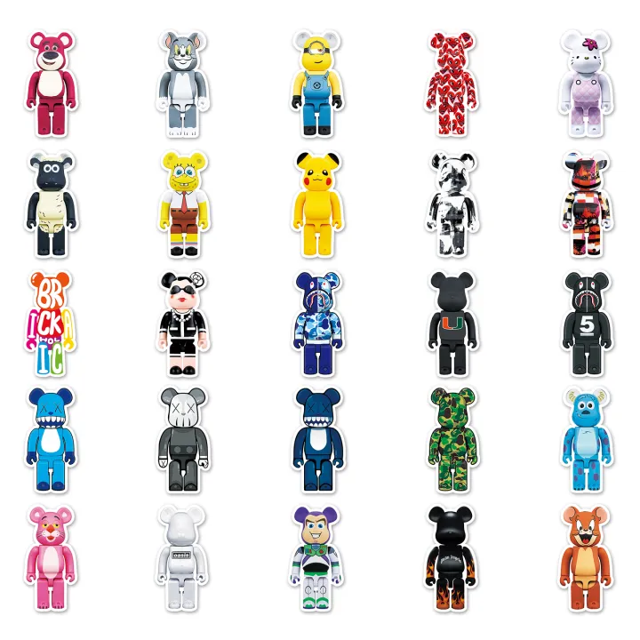 50%20Piece%20Bearbrick%20Stickers%20Waterproof%20DIY%20For%20Phones%20Laptop%20Car%20Sticker%20Creative%20Home%20Decal%20-%20Image%203