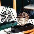 Iron Mosquito Coil Holder Incense Holders Coil Incense Burner Frame Modern Repellent Incense Rack for Household Bedroom Patio. 