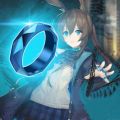 Anime Game Arknights Rings Amiya Blue Rhombus Stainless Steel Unisex Ring Jewelry Props Accessories . 