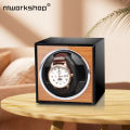 Niworkshop Single Automatic Watch Winder,Wooden Watches Storage Box with Soft Pillows,Quiet Motor for Men's And Women's Watches. 