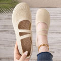 Women's Breathable Knit Sneakers Casual Ballet Flats Mary Janes Lightweight MeshFemale Dress Flats Shoes Footwear Summer.