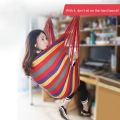 Canvas Hanging Hammock Chair Hanging Rope Swing Bed 200KG Load Bearing For Outdoor Garden Porch Beach Camping Travel no cushion. 