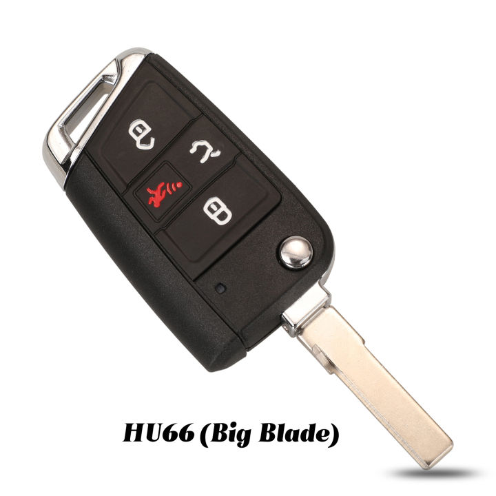 jingyuqin%204%20Buttons%20Flid%20Folding%20Car%20Key%20Fob%20Shell%20For%20VW%20Polo%202016%202017%20Golf%207%20MK7%20For%20Skoda%20Octavia%20Combi%20A7%20Case%20Blank%20-%20Image%204