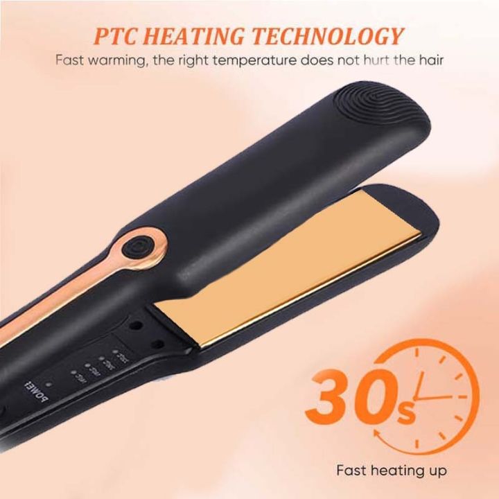 Hair%20Straightener%20Professional%20Ceramic%20Flat%20Iron%20Negative%20Ion%20Wide%20Plate%20Temperature%20Adjustable%20Straightening%20Iron%20-%20Image%203