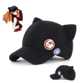 Anime Cute Cat Ears Asuka Langley Soryu Cosplay Cotton Hat Adult Girls Baseball Cap Badge Prop Party Accessories.
