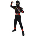 Black and Blue Ninja Costume for Kids Halloween Cosplay Party Outfit with Mask Toy for Boys and Girls Holiday Party Costume.