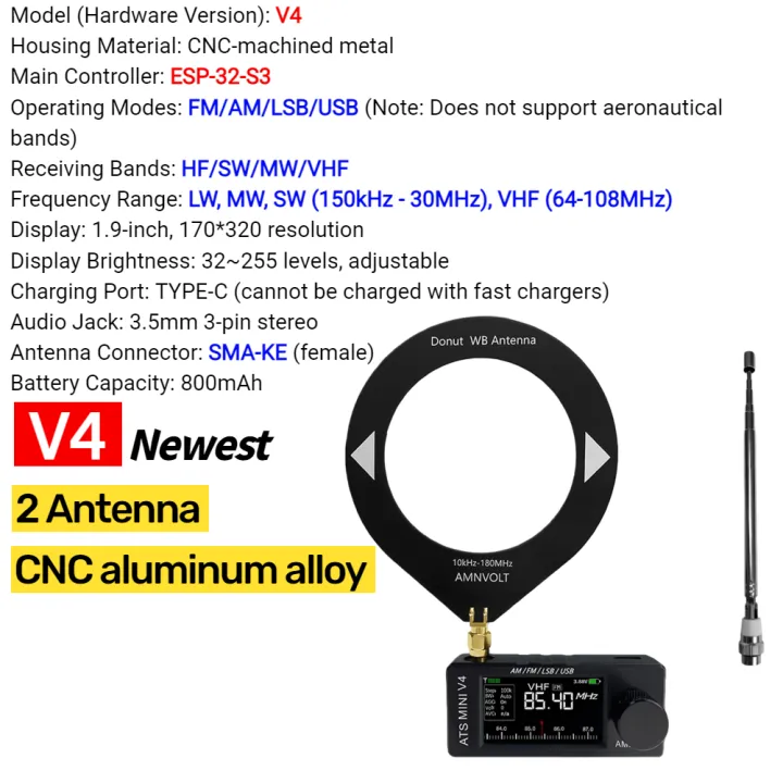 AMNVOLT%20V4/V3S%20ATS%20MINI%20SI4732%20Pocket%20Radio%20ALL%20Band%20DSP%20Radio%20FM%20AM%20SSB%20LSB%20USB%20Receiver%20Bracket,%20with%20Hi-Z%20Circuit%20ESP-32-S3%20-%20Image%207