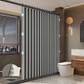 Premium Magnetic Folding Shower Screen Waterproof Partition Bath Curtain Luxury Invisible Dry/Wet Separation Design.